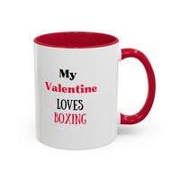 Load image into Gallery viewer, Boxer Valentine's Mug, Colorful Boxing Enthusiast Cup, Gift for Boxer, 11oz, 15oz,  Sports Coffee Mug, Fighter drinkware