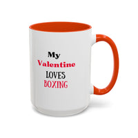 Load image into Gallery viewer, Boxer Valentine's Mug, Colorful Boxing Enthusiast Cup, Gift for Boxer, 11oz, 15oz,  Sports Coffee Mug, Fighter drinkware