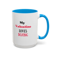 Load image into Gallery viewer, Boxer Valentine's Mug, Colorful Boxing Enthusiast Cup, Gift for Boxer, 11oz, 15oz,  Sports Coffee Mug, Fighter drinkware