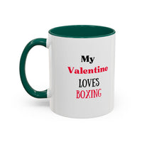 Load image into Gallery viewer, Boxer Valentine's Mug, Colorful Boxing Enthusiast Cup, Gift for Boxer, 11oz, 15oz,  Sports Coffee Mug, Fighter drinkware