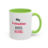 Load image into Gallery viewer, Boxer Valentine's Mug, Colorful Boxing Enthusiast Cup, Gift for Boxer, 11oz, 15oz,  Sports Coffee Mug, Fighter drinkware