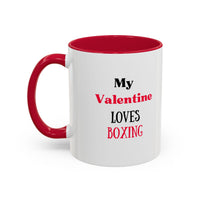 Load image into Gallery viewer, Boxer Valentine's Mug, Colorful Boxing Enthusiast Cup, Gift for Boxer, 11oz, 15oz,  Sports Coffee Mug, Fighter drinkware