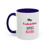 Load image into Gallery viewer, Boxer Valentine's Mug, Colorful Boxing Enthusiast Cup, Gift for Boxer, 11oz, 15oz,  Sports Coffee Mug, Fighter drinkware