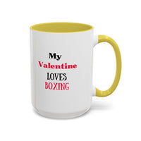 Load image into Gallery viewer, Boxer Valentine's Mug, Colorful Boxing Enthusiast Cup, Gift for Boxer, 11oz, 15oz,  Sports Coffee Mug, Fighter drinkware