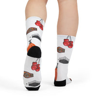 Load image into Gallery viewer, Boxing Themed Crew Socks, Boxer Gift, Boxing Fan Apparel, Athletic Sport Socks, Fighting Matchday Merch, Gym Workout Accessories