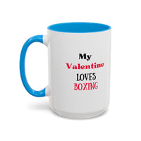 Load image into Gallery viewer, Boxer Valentine's Mug, Colorful Boxing Enthusiast Cup, Gift for Boxer, 11oz, 15oz,  Sports Coffee Mug, Fighter drinkware