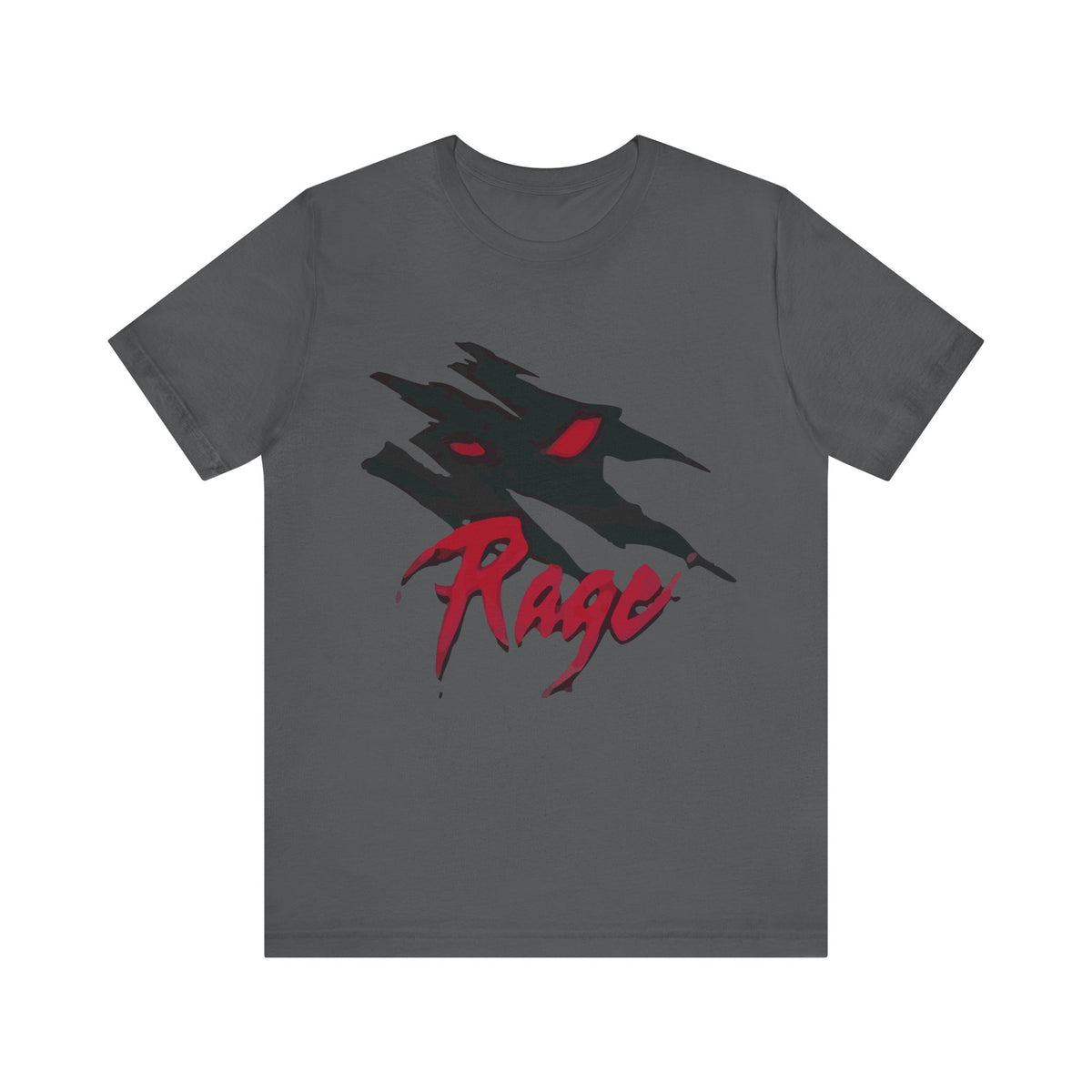 Rage" Unisex Jersey Tee, Edgy Graphic Shirt, Perfect for Gamers, Music Lovers, Mad at World, Wear this T-Shirt