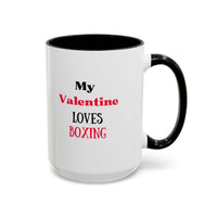 Load image into Gallery viewer, Boxer Valentine's Mug, Colorful Boxing Enthusiast Cup, Gift for Boxer, 11oz, 15oz,  Sports Coffee Mug, Fighter drinkware