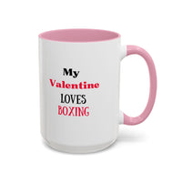 Load image into Gallery viewer, Boxer Valentine's Mug, Colorful Boxing Enthusiast Cup, Gift for Boxer, 11oz, 15oz,  Sports Coffee Mug, Fighter drinkware
