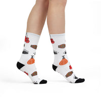 Load image into Gallery viewer, Boxing Themed Crew Socks, Boxer Gift, Boxing Fan Apparel, Athletic Sport Socks, Fighting Matchday Merch, Gym Workout Accessories