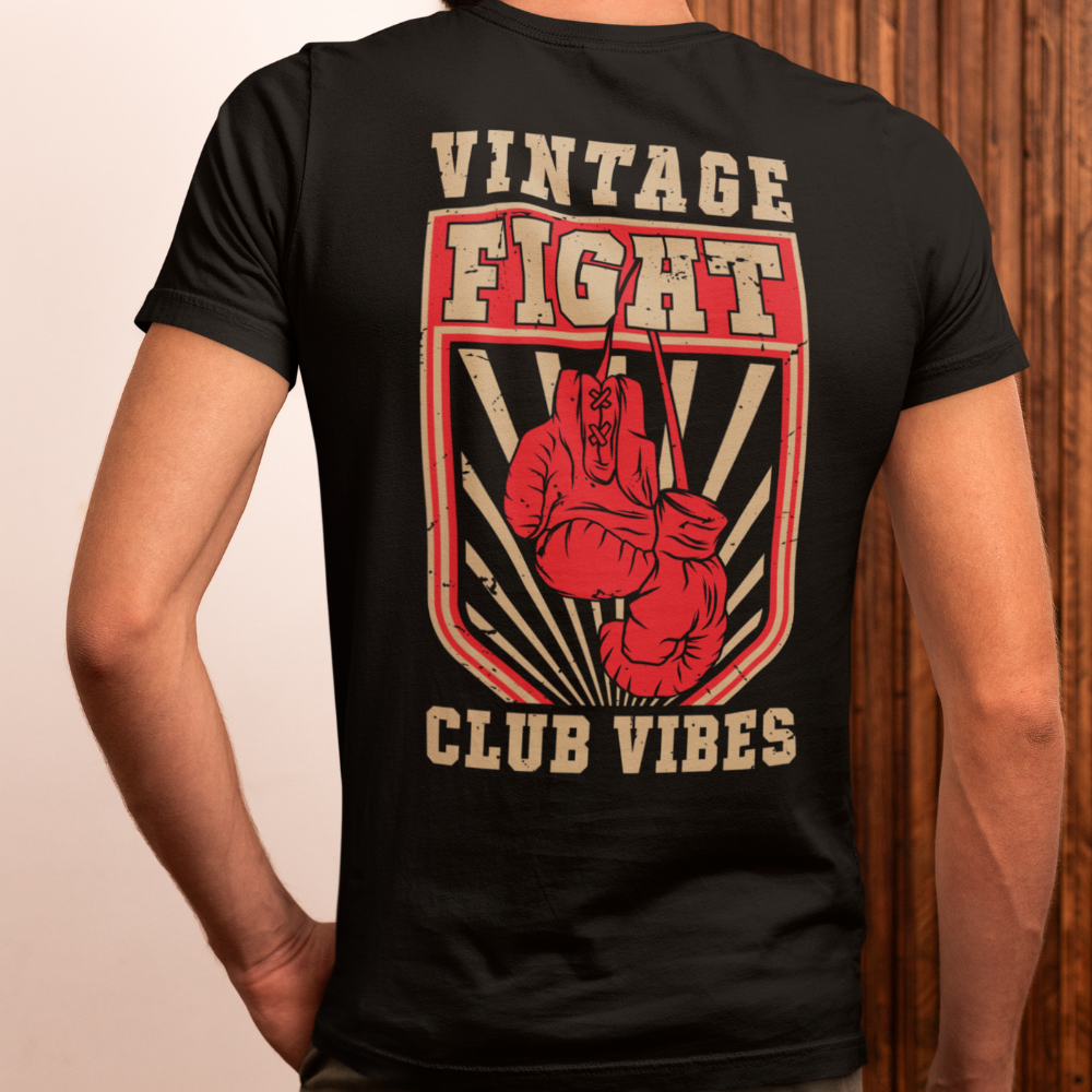 Vintage Fight Club Vibes Unisex Tee, Casual T-Shirt, Boxing Apparel, Gym Shirt, Motivational Gift, Vintage Style Clothing