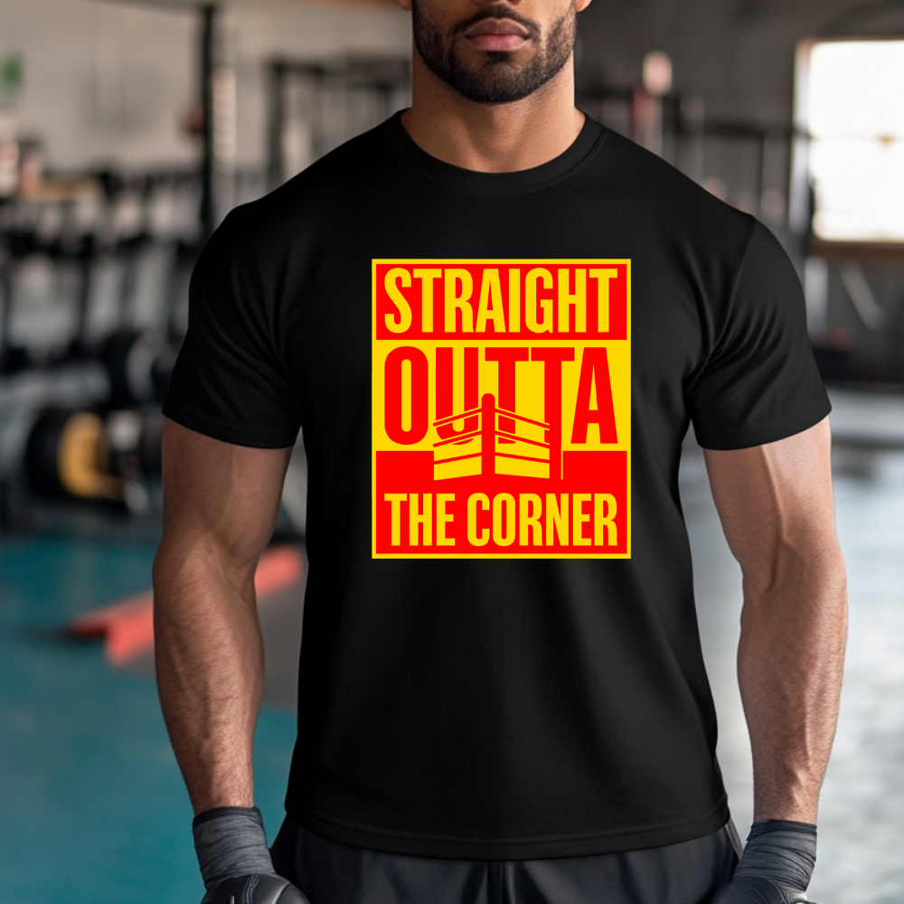 Boxing TShirt, Straight Outta the Corner Unisex Tee - Cool Graphic Tee, Casual Wear, Gift for Sports Lovers, Streetwear, Fun Statement Shirt
