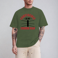 Load image into Gallery viewer, Boxing Tee that emphasizes how confidence is an essential part of the boxer's success. Gift for boxers and boxing fans.  Great to wear to the gym for a workout.