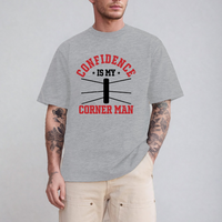 Load image into Gallery viewer, Boxing Tee that emphasizes how confidence is an essential part of the boxer's success. Gift for boxers and boxing fans.  Great to wear to the gym for a workout.