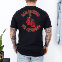 Load image into Gallery viewer, Old School No Excuses Boxing Tee - Unisex Jersey Short Sleeve Shirt for Fitness Enthusiasts, Workout Apparel, Gym T-Shirt, gift for boxers