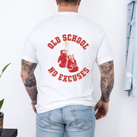Load image into Gallery viewer, Old School No Excuses Boxing Tee - Unisex Jersey Short Sleeve Shirt for Fitness Enthusiasts, Workout Apparel, Gym T-Shirt, gift for boxers