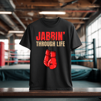 Load image into Gallery viewer, Boxing Motivation Tee | Jabbin' Through Life Unisex Jersey Short Sleeve Shirt, Gift for Boxing Fans, Workout Clothing, Casual Wear