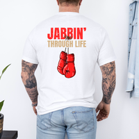 Load image into Gallery viewer, Boxing Motivation Tee | Jabbin' Through Life Unisex Jersey Short Sleeve Shirt, Gift for Boxing Fans, Workout Clothing, Casual Wear