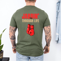 Load image into Gallery viewer, Boxing Motivation Tee | Jabbin' Through Life Unisex Jersey Short Sleeve Shirt, Gift for Boxing Fans, Workout Clothing, Casual Wear