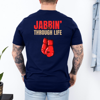 Load image into Gallery viewer, Boxing Motivation Tee | Jabbin' Through Life Unisex Jersey Short Sleeve Shirt, Gift for Boxing Fans, Workout Clothing, Casual Wear