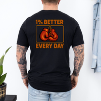 Load image into Gallery viewer, Boxing Motivational Tshirt, Self Improvement Tee, Gift for Boxer, Workout Apparel, Fitness Gift, Inspirational T, Casual Everyday Style