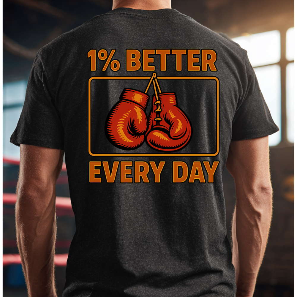 Boxing Motivational Tshirt, Self Improvement Tee, Gift for Boxer, Workout Apparel, Fitness Gift, Inspirational T, Casual Everyday Style