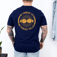 Load image into Gallery viewer, Boxer-Themed Unisex Tee: No Corners Cut, Fitness Shirt, Gift for Fighters, Workout Tee, Sports Apparel, Motivational Shirt