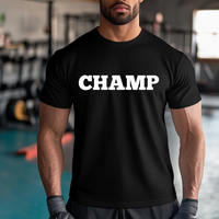 Load image into Gallery viewer, Boxer TShirt, Champ T-Shirt for Winners, Motivational Tee, Unisex Graphic Shirt, Gift for Him/Her, Casual Wear, Sports Enthusiast