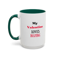 Load image into Gallery viewer, Boxer Valentine's Mug, Colorful Boxing Enthusiast Cup, Gift for Boxer, 11oz, 15oz,  Sports Coffee Mug, Fighter drinkware