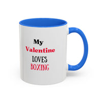 Load image into Gallery viewer, Boxer Valentine's Mug, Colorful Boxing Enthusiast Cup, Gift for Boxer, 11oz, 15oz,  Sports Coffee Mug, Fighter drinkware