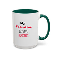 Load image into Gallery viewer, Boxer Valentine's Mug, Colorful Boxing Enthusiast Cup, Gift for Boxer, 11oz, 15oz,  Sports Coffee Mug, Fighter drinkware