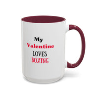Load image into Gallery viewer, Boxer Valentine's Mug, Colorful Boxing Enthusiast Cup, Gift for Boxer, 11oz, 15oz,  Sports Coffee Mug, Fighter drinkware