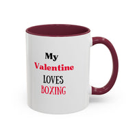 Load image into Gallery viewer, Boxer Valentine's Mug, Colorful Boxing Enthusiast Cup, Gift for Boxer, 11oz, 15oz,  Sports Coffee Mug, Fighter drinkware