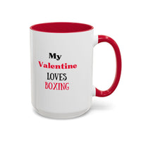 Load image into Gallery viewer, Boxer Valentine's Mug, Colorful Boxing Enthusiast Cup, Gift for Boxer, 11oz, 15oz,  Sports Coffee Mug, Fighter drinkware
