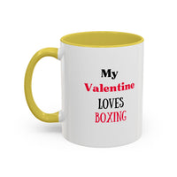 Load image into Gallery viewer, Boxer Valentine's Mug, Colorful Boxing Enthusiast Cup, Gift for Boxer, 11oz, 15oz,  Sports Coffee Mug, Fighter drinkware