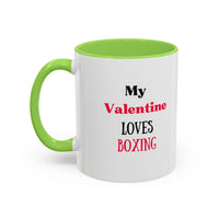 Load image into Gallery viewer, Boxer Valentine's Mug, Colorful Boxing Enthusiast Cup, Gift for Boxer, 11oz, 15oz,  Sports Coffee Mug, Fighter drinkware