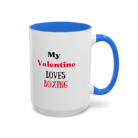 Load image into Gallery viewer, Boxer Valentine's Mug, Colorful Boxing Enthusiast Cup, Gift for Boxer, 11oz, 15oz,  Sports Coffee Mug, Fighter drinkware