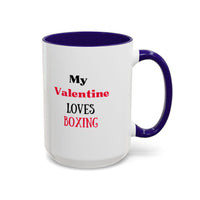 Load image into Gallery viewer, Boxer Valentine's Mug, Colorful Boxing Enthusiast Cup, Gift for Boxer, 11oz, 15oz,  Sports Coffee Mug, Fighter drinkware