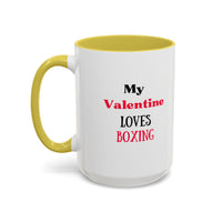 Load image into Gallery viewer, Boxer Valentine's Mug, Colorful Boxing Enthusiast Cup, Gift for Boxer, 11oz, 15oz,  Sports Coffee Mug, Fighter drinkware
